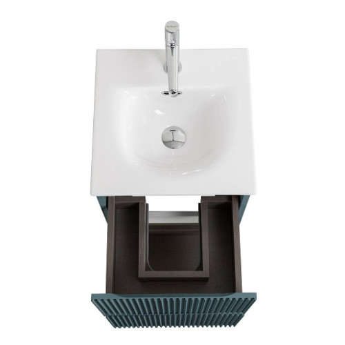 BelBagno Тумба с раковиной Uno mini 40 подвесная Голубой матовый с раковиной BB-8099-3-40