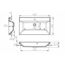 BelBagno Тумба с раковиной напольная MARINO 800 Bianco Lucido