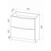 BelBagno Тумба с раковиной напольная MARINO 800 Bianco Lucido