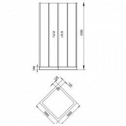 Aquanet  Душевой уголок Alfa Cube NAA1142 100x100