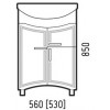 Corozo Мебель для ванной Креста 55 Z1 new