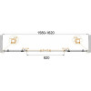 Cezares Душевая дверь в нишу ANIMA-W-BF-2-160-C-Cr