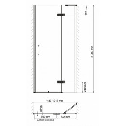 WasserKRAFT Душевая дверь Aller 10H05RBLACK MATT