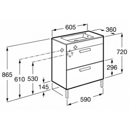 Roca Раковина "Debba Unik 60" 32799H000