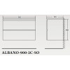 BelBagno Тумба с раковиной ALBANO 900 Cemento Verona Grigio