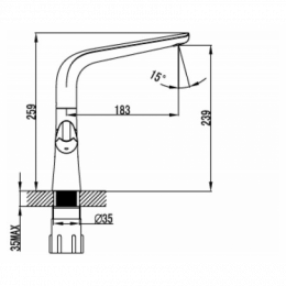 Смеситель для кухни Kaiser Suer 46133 хром