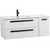 BelBagno Мебель для ванной Eco Cer-N 120-1 L bianco lucido CZR-8095-120-L ручки матовые чёрные