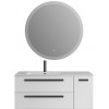 BelBagno Мебель для ванной Eco Cer-N 120-1 L bianco lucido CZR-8095-120-L ручки матовые чёрные
