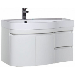 Aquanet Тумба с раковиной Сопрано 2-95 L белая (169631)