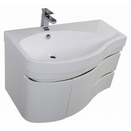 Aquanet Тумба с раковиной Сопрано 2-95 L белая (169631)