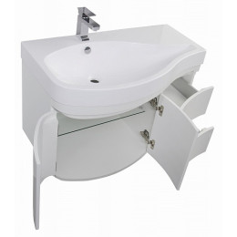 Aquanet Тумба с раковиной Сопрано 2-95 L белая (169631)