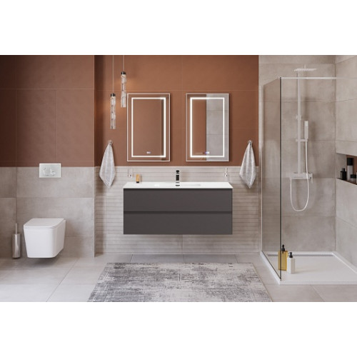 BelBagno Тумба с раковиной Kraft 120 подвесная Темно-Серый матовый с раковиной BB1200ETL