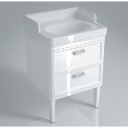 Kerama Marazzi Тумба с раковиной Pompei 60, 2 ящика, белая