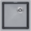 Мойка для кухни Paulmark Lumi UNI-SKEW LU45SK-GRM 45.5x44 серый металлик