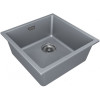 Мойка для кухни Paulmark Lumi UNI-SKEW LU45SK-GRM 45.5x44 серый металлик