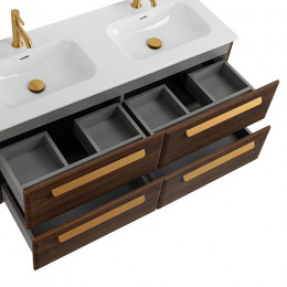 BelBagno Мебель для ванной Eco Cer-N 120 с 4 ящиками орех шоколад софт CZR-8095-120-2 ручки сатиновое золото