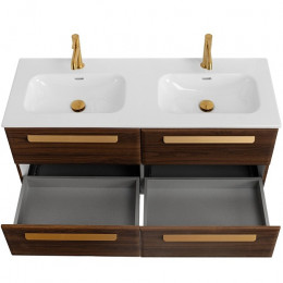 BelBagno Мебель для ванной Eco Cer-N 120 с 4 ящиками орех шоколад софт CZR-8095-120-2 ручки сатиновое золото