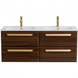 BelBagno Мебель для ванной Eco Cer-N 120 с 4 ящиками орех шоколад софт CZR-8095-120-2 ручки сатиновое золото