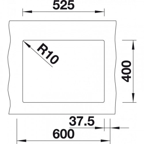 Кухонная мойка Blanco Subline 340/160-U (чаша справа), черный