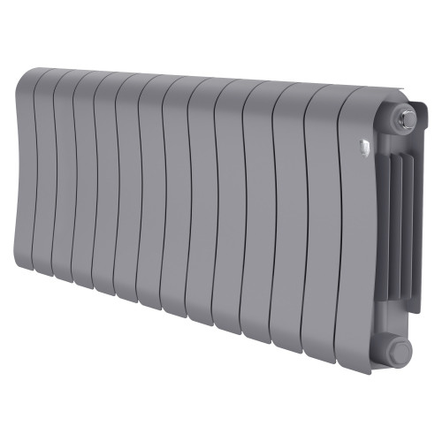 Радиатор биметаллический Royal Thermo Infinity 300 Silver Satin 14 секций, боковое подключение