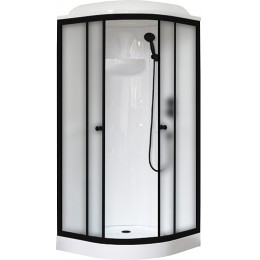 Royal Bath Душевая кабина HK RB 90HK1-M-BL 90x90 стекло матовое профиль черный матовый