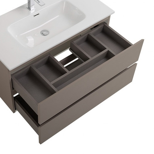 BelBagno Тумба с раковиной Kraft 100 подвесная Бежевый матовый