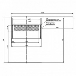Aquanet Тумба с раковиной Токио 120 R подвесная
