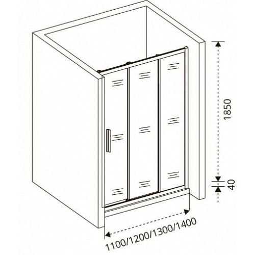 Good Door Душевое ограждение ORION WTW-140-G-CH