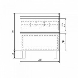 Dreja Тумба с раковиной Grace Plus 70 напольная