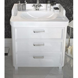 Kerama Marazzi Тумба с раковиной Pompei 80, 3 ящика, белая