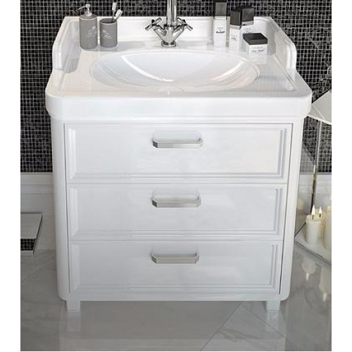 Kerama Marazzi Тумба с раковиной Pompei 80, 3 ящика, белая