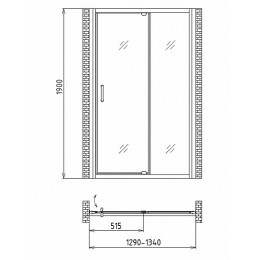 Gemy Душевая дверь Sunny Bay S28191D в нишу