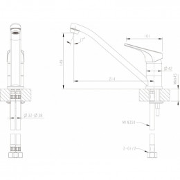 Смеситель для кухни Bravat Drop-D F748162C-1