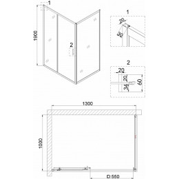 Niagara Душевой уголок Nova NG-62-13А-А100