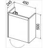 BelBagno Тумба с раковиной KRAFT MINI 450 L Pino Pasadena