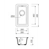 Кухонная мойка Iddis Tanto TU1P261i87 26 x 46 x 15.5 см, Granucryl, для подстольного монтажа, песок