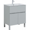 Aquanet Мебель для ванной Алвита New 70 1 ящик 2 дверцы серая матовая