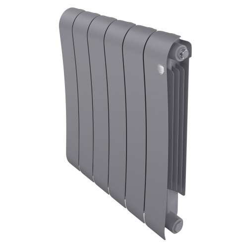 Радиатор биметаллический Royal Thermo Infinity 500 Silver Satin 6 секций, боковое подключение