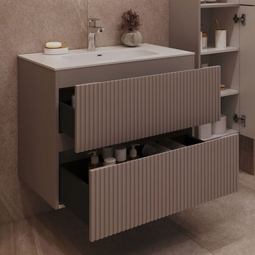 Aquanet Мебель для ванной Джейн 2.0 70 Flat подвесная мокко матовый