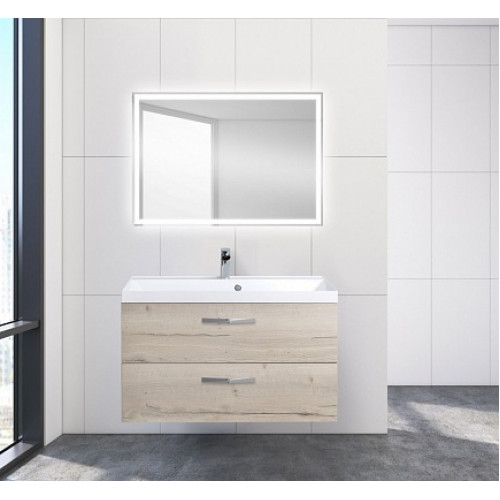 BelBagno Тумба с раковиной AURORA 900 Rovere Galifax Bianco, ручки хром
