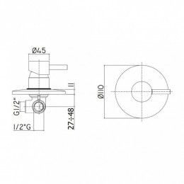 Смеситель для душа Paffoni Light LIG011ROSE 267073 розовое золото