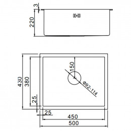 Мойка для кухни Gerhans K35043G 50x43 золото