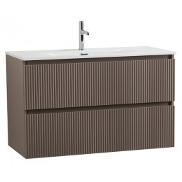 BelBagno Тумба с раковиной Uno mini 100 подвесная Бежевый матовый с раковиной BB-8099-3-100
