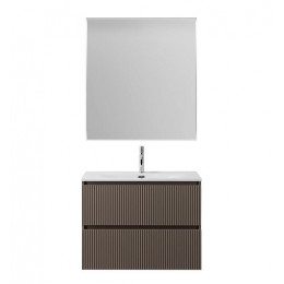 BelBagno Тумба с раковиной Uno mini 100 подвесная Бежевый матовый с раковиной BB-8099-3-100