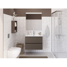 BelBagno Тумба с раковиной Uno mini 100 подвесная Бежевый матовый с раковиной BB-8099-3-100