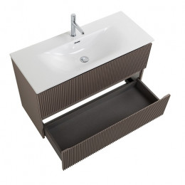 BelBagno Тумба с раковиной Uno mini 100 подвесная Бежевый матовый с раковиной BB-8099-3-100