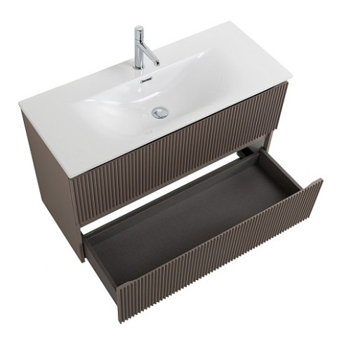 BelBagno Тумба с раковиной Uno mini 100 подвесная Бежевый матовый с раковиной BB-8099-3-100