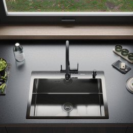 Мойка для кухни Gerhans K36045B 60x45 графит