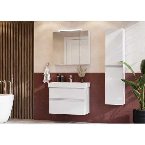 Зеркальный шкаф Roca Oleta 80см, 857647501 белый, с подсветкой