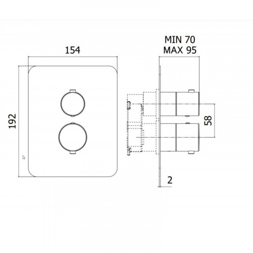 Смеситель с термостатом Paffoni Light LIQBOX516CR 243897 хром